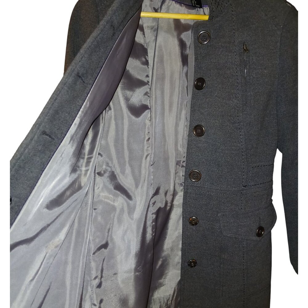Buy 2 for $35 - Identical H & M Tailored Long Jackets (Dark Gray & Navy) - Picture 5 of 7